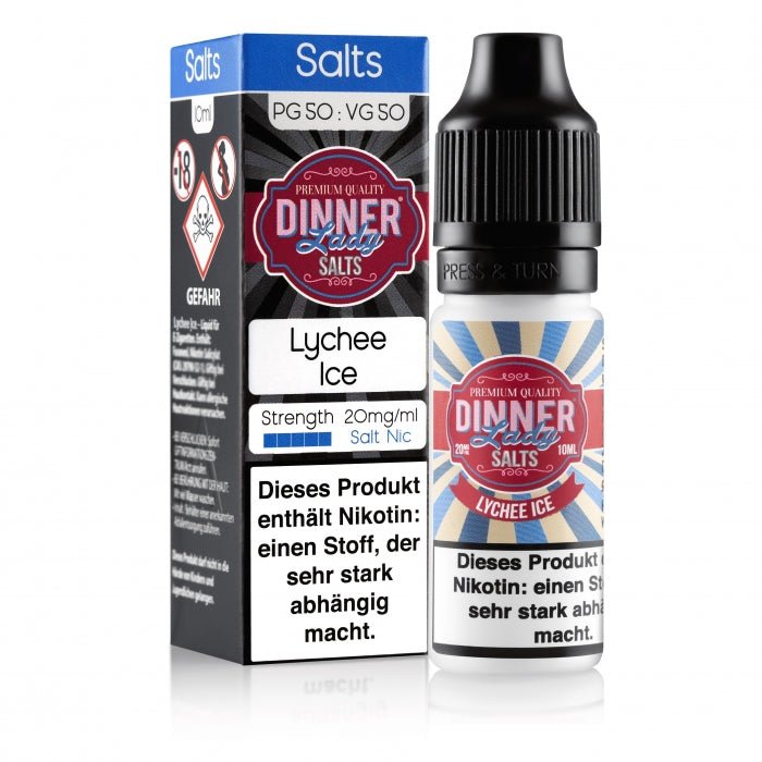 Lychee Ice Nikotinsalzliquid (Litschi, Zitrus & Frische) - Dinner Lady - Smokkie | eine Marke der Smoke Smart GmbH