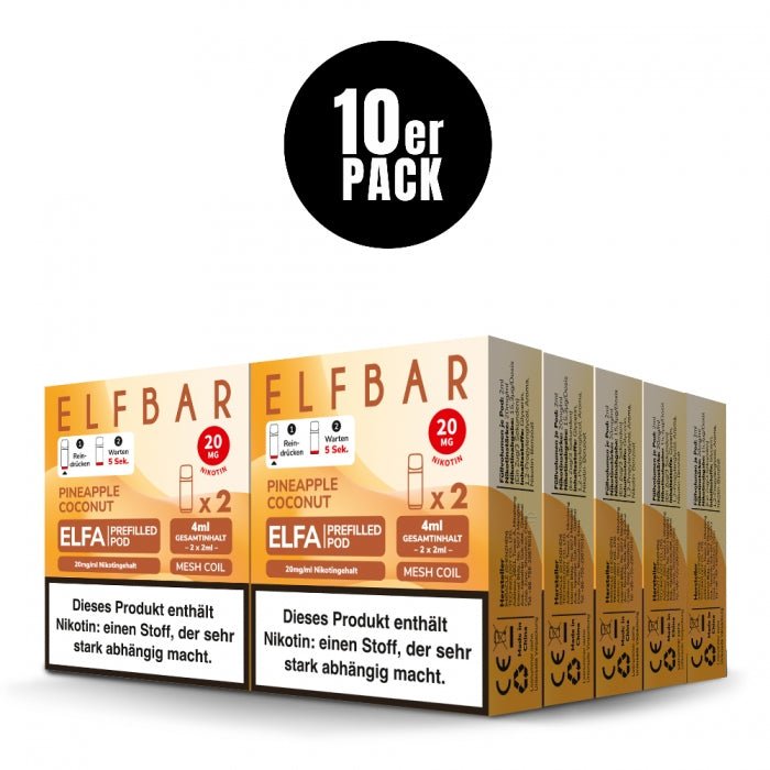 Neue Sorten Elfa Prefilled Pods (10er VPE) - Elfbar - Smokkie