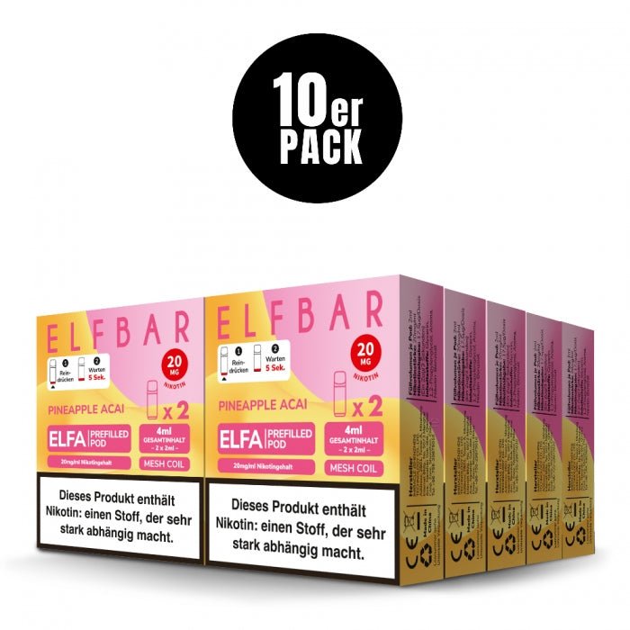 Neue Sorten Elfa Prefilled Pods (10er VPE) - Elfbar - Smokkie