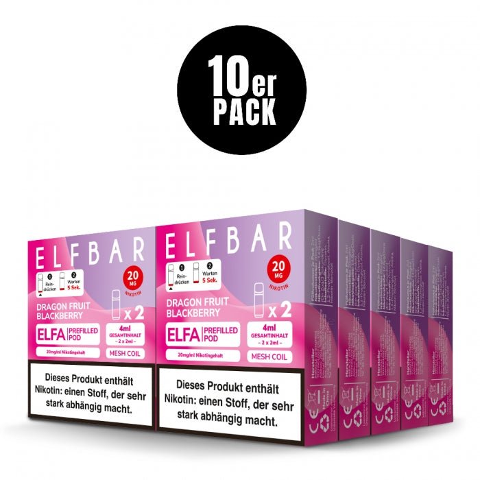 Neue Sorten Elfa Prefilled Pods (10er VPE) - Elfbar - Smokkie