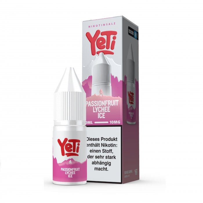 Passionfruit Lychee Ice 10ml Nikotinsalzliquid PassionsfruchtLycheeFrische Yeti - Smokkie