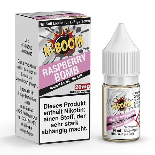 Raspberry Bomb Nikotinsalzliquid Himbeere Waldmeister KBoom - Smokkie | eine Marke der Smoke Smart GmbH