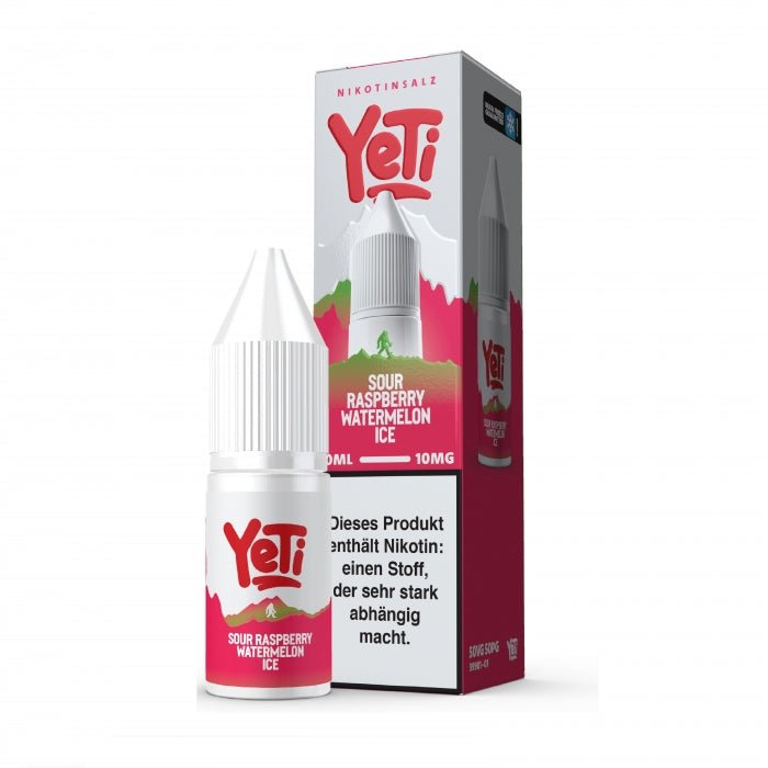 Sour Raspberry Watermelon Ice 10ml Nikotinsalzliquid Saure HimbeereWassermeloneFrische Yeti - Smokkie | eine Marke der Smoke Smart GmbH