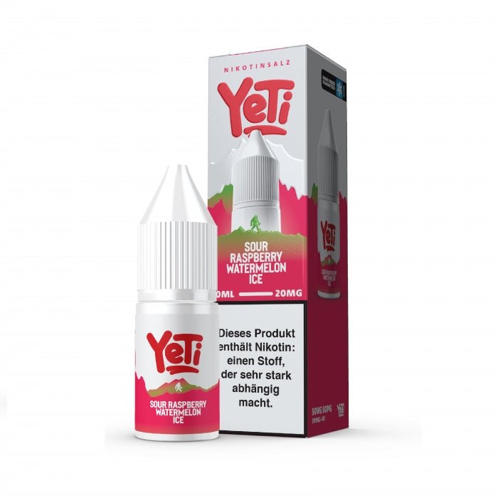 Sour Raspberry Watermelon Ice 10ml Nikotinsalzliquid Saure HimbeereWassermeloneFrische Yeti - Smokkie | eine Marke der Smoke Smart GmbH