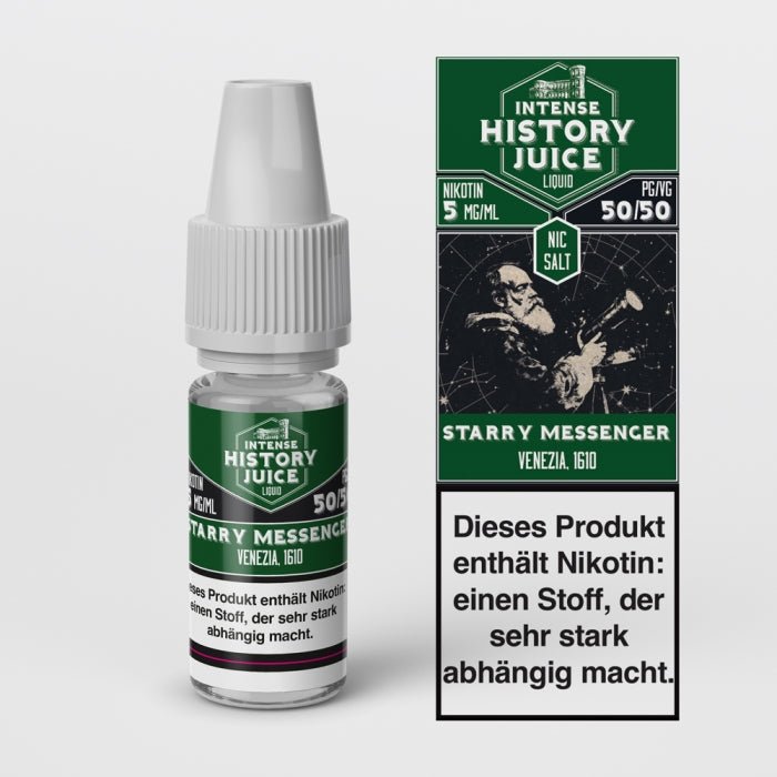 Starry Messenger Grüner Apfel Nikotinsalzliquid INTENSE HISTORY JUICE - Smokkie | eine Marke der Smoke Smart GmbH
