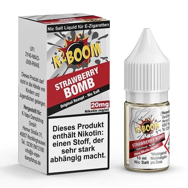 Strawberry Bomb Nikotinsalzliquid Erdbeermarmelade KBoom - Smokkie | eine Marke der Smoke Smart GmbH