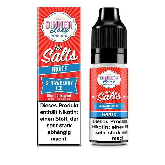 Strawberry Ice Nikotinsalzliquid (Erdbeeren & Eis) - Dinner Lady - Smokkie | eine Marke der Smoke Smart GmbH