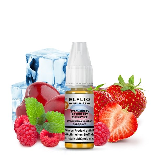 Strawberry Raspberry Cherry Ice Nikotinsalzliquid - Elfliq (ELFBAR) - Smokkie