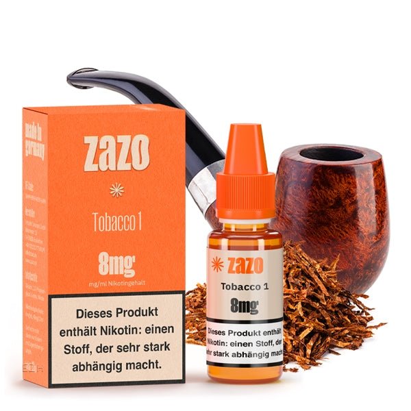 Tobacco 1 ELiquid 10ml von ZAZO Made in Germany - Smokkie