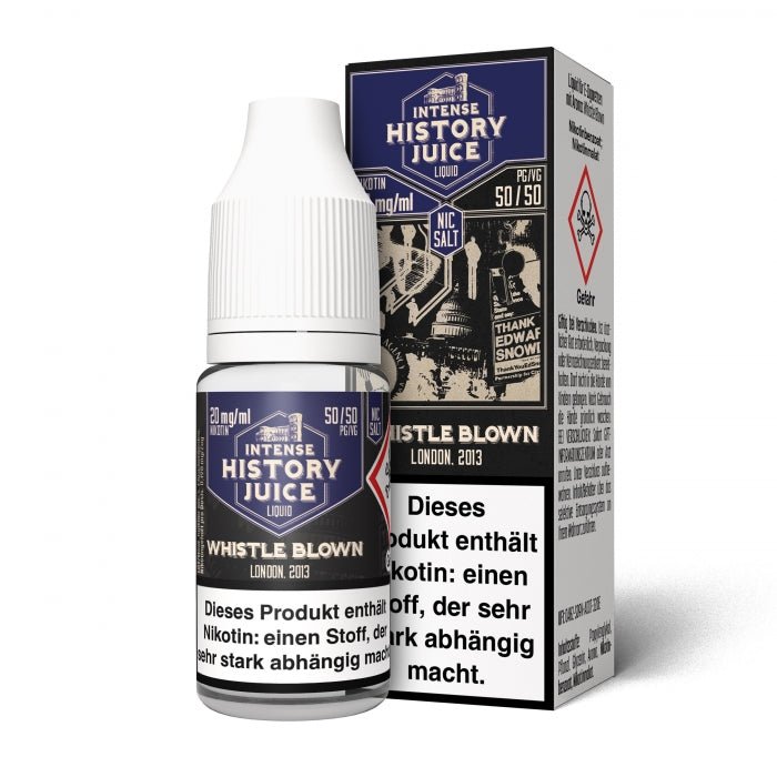 Whistle Blown Pfirsich Maracuja Nikotinsalzliquid INTENSE HISTORY JUICE - Smokkie | eine Marke der Smoke Smart GmbH