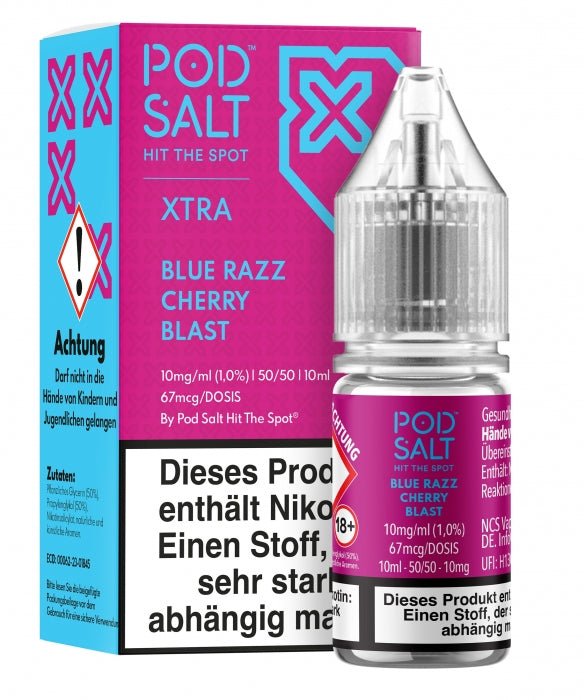 XTRA BLUE RAZZ CHERRY BLAST Nikotinsalzliquid POD SALT - Smokkie