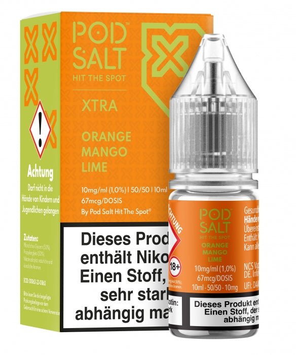 XTRA ORANGE MANGO LIME Nikotinsalzliquid POD SALT - Smokkie | eine Marke der Smoke Smart GmbH